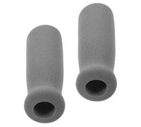 CLISPEED 2Pcs Non-Slip Elderly Cane Handle Grips Thick Sponge Crutch Handles Replacement Hand Grips for Walking Stick Support, Gray