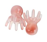 CLISPEED 2pcs Octopus Head Massagers Handheld Meridian Massage Comb Gua Sha Tool for Scalp Relaxation Acupressure Self Massagers for Hair and Neck Care Pink
