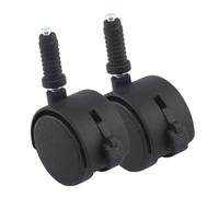 CLISPEED 2pcs Office Chair Wheels with Brake Plastic Caster Replacements for Desk Chairs and Furniture Heavy Duty Smooth Rolling Swivel Casters for Home and Office Use