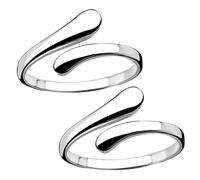 CLISPEED 2pcs Open Circle Rings for Women Geometric Cross Twist Band Comfortable Durable Jewelry for Daily Wear Parties and Special Occasions Cute Minimalist Accessory to Enhance Your