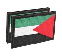 CLISPEED 2pcs Palestine Flag Embroidered Patches Versatile Backpack and Clothes Decor Easy Attachment Brooch for Travel Parties and Everyday Wear Stylish Identity Accessory