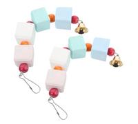 CLISPEED 2pcs Parrot Chewing Mineral Molar Grinding Stones Hanging String Bird Bite for Budgies Lovebirds and Parrots Random Color Cage for Pet Bird Play and Beak Exercise Random Color