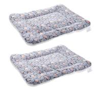 CLISPEED 2pcs Pet Warm Floor Mat for Cats and Dogs, Made of Soft Flannel and Sherpa Fleece, Providing Comfortable Touch and Cozy Sleeping Environment, for Winter and Sofa Use