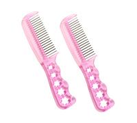 CLISPEED 2pcs Pink Anti-static Wig Wire Brush Hair Extension Comb for Women Synthetic Doll Hair Detangling Styling