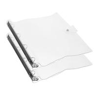 CLISPEED 2pcs Plastic Loose-Leaf Binder Cover for Notebooks, A4 Size, Easy to Use and Protect Notebooks, Suitable for School and Office Use