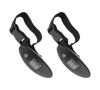 CLISPEED 2pcs Portable Luggage Scale Digital Electronic Handheld Weight Checker 40kg 88lb Abs Material Precise Measurement for Airports and Travel