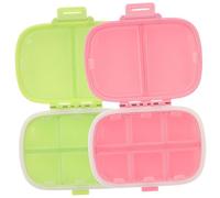 CLISPEED 2pcs Portable Silicone and Pp Pill Organizer with Compartments Travel-Friendly Medicine Case for Vitamins and Supplements Random Color Lightweight and Sealed Design