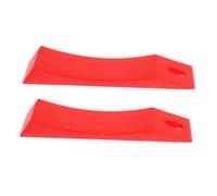 CLISPEED 2Pcs Portable Silicone Barbell Pads Anti-slip Weight Plate Protectors for Deadlift Home Gym Powerlifting Red