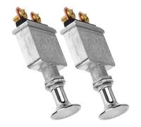 CLISPEED 2pcs Push Pull Switch, Automotive Switch, 75a 6-28v Dc, Zinc Alloy Copper, 2 Position On-off, Waterproof, Easy Operation, for Headlights and Control Systems, Automotive