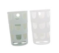 CLISPEED 2pcs Rabbit Guinea Pig Feeding Rack Hay Feeder Plastic Manger with Large Capacity for Small Pets Indoor Use - Blue and White Hay Holder Set