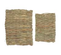 CLISPEED 2pcs Rabbit Mats Nest Sleeping Pads Safe to Eat Natural Material Wear Teeth down Cooling Mats for Birds and Bunnies Random Color