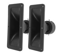 CLISPEED 2pcs Rectangular Horn Tweeter Set for Stage Audio Systems PP Plastic Speaker Accessories with Sound Energy-efficient Stereo Speaker Tweeters for Car and Event Use
