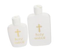 CLISPEED 2pcs Refillable Holy Water Bottles Containers for Christian Blessings Lightweight and Portable for Church and Travel Use Elegant Design Decorative Patterns