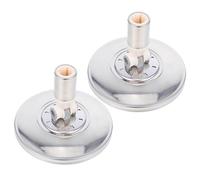 CLISPEED 2pcs Replacement Mop Base Stainless Steel Mop Plate with 360° Rotating Mechanism for 22mm Dia Pole, Optimized Cleaning Performance for Home Use and Commercial Use