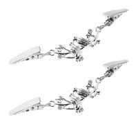 CLISPEED 2Pcs Retro Cardigan Clips for Women, Silver Animal Sweater Pins with Anti-Exposure Function, Vintage Shawl and Clothing Accessories for Dresses and Scarves