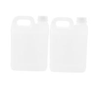 CLISPEED 2pcs Reusable Plastic Beverage Jugs with Handle Transparent Leakproof Liquid Storage Bottles for Juice Syrup Honey and Chemical Packaging Food Grade Containers