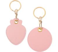 CLISPEED 2pcs RFID Key Tag Bag Keychain Pendant Beautiful Practical Pu Alloy Protective Cases with Keychain Structure Design for Bag Or Key Pendant
