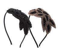CLISPEED 2pcs Rhinestone Hair Hoop Beads Hair Accessory 5.89x4.72x2.36in Fine Workmanship Chic Women for Parties Daily Use
