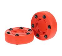 CLISPEED 2pcs Roller Hockey Puck Professional Training Street Hockey Balls with Shockproof Core Nylon for Consistent Powerful Shots and Enhanced Stick Control