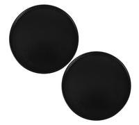 CLISPEED 2pcs round Wood Serving Trays Black Rustic Candle Holder Trays for Home Decor Kitchen Table Stylish Versatile Decorative Platter
