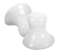 CLISPEED 2pcs Scraping Stone Massage Accessory 1.57x1.49x1.02inch Jade Mushroom Shaped Massager Relieving Stiff Neck Body Care Adults Teenagers Daily Skincare Routine