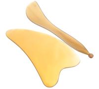 CLISPEED 2pcs Scraping Tools Face and Body Scrapers Ox Horn Assorted style Increase Body Fluid Flow Easy to Care for Suitable for Women and Men Facial Massage