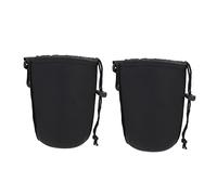 CLISPEED 2PCS Shockproof Thermal Insulation Camera Lens Pouch Bag Flexible Protection for DSLR Lenses for Photographers Elastic Design