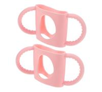 CLISPEED 2pcs Silicone Baby Bottle Handles for Wide Compatibility with Lightweight Design, Easy-Grip Anti-Slip Handles for Toddlers Learning to Drink