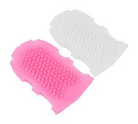 CLISPEED 2pcs Silicone Massage Brush for Body and Spa Ergonomic Design Massaging Tool for Fat Distribution Safe Material Portable Pink White Scraping Brushes