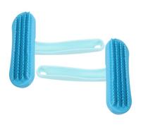 CLISPEED 2pcs Silicone Massage Pet Brush for Bunny and Hamster Grooming, Arc Shaped Dual Use Comb for Wet and Dry Hair Removal and Gentle Massage, for Adult Rabbits