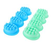 CLISPEED 2pcs Silicone Soap Molds Oval Massage Soap Mold with 4 Cavities Non-Stick DIY Making for Handmade Bars Suitable for Spa and Home Craft