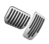 CLISPEED 2pcs Silver Car Pedal Covers Slip Fuel Brake Replacement Pads for Model Y Stylish Foot Pedal Pads with Easy Installation and Enhanced Driving Safety