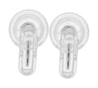 CLISPEED 2pcs Silver Rotating Suction Cup Hooks for Kitchen Dish Gloves and Sponges, Windproof Household Suction Clips for Bathroom Towels and Coats, No-Drill Wall-Mounted Utility Holders