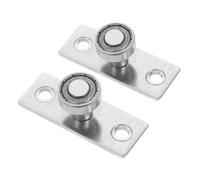 CLISPEED 2pcs Sliding Door Antisway Limiter Wheels for Furniture Cabinet Pulley Wooden Door Positioning Roller Floor Friendly Gate Roller for