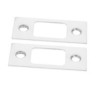 CLISPEED 2pcs Stainless Steel Deadbolt Strike Plate Door Reinforcement Kit Door Hole Cover Plates for Enhanced Security Interior Exterior Doors