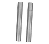CLISPEED 2pcs Stainless Steel Document Tube Portable Cylinder for Birth Certificates Diplomas Important Papers Storage Compact Moisture Resistant Design