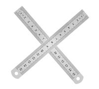 CLISPEED 2pcs Stainless Steel Double Sided Drafting Ruler Dual Metric Imperial Scale Precision Straight Edge for Accurate Measurements in School Office and Home Use