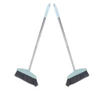 CLISPEED 2pcs Stainless Steel Household Cleaning Broom with Thick Construction and Long Handle, Sturdy Floor Sweeping Brush for Tough Cleaning Tasks at Home or Housewarming