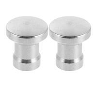 CLISPEED 2pcs Stainless Steel Replacement Knobs for Fireplace Door 8mm Threaded Heavy Duty Pull Handles for Cabinets, Furniture, and Industrial Use