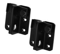 CLISPEED 2Pcs Stainless Steel Sliding Door Lock Latch Keeper with Black Large Left-Opening Flip Latch for Sliding Patio Gate Security and Outdoor Door Bolt