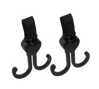 CLISPEED 2pcs Stroller Hooks for Bag Purse Carriage Hook Clips Fit for Bike Shopping Cart Wheelchairs Outdoor Use