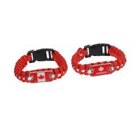 CLISPEED 2pcs Survival Gear for Outdoor Activities Comfortable Fit Emergency Ready Travel Wristbands Durable Seven Core Material