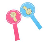 CLISPEED 2pcs Thumbs Down Paddles for Classroom Voting Bright Color Teacher Feedback Tools Sturdy Foam Interactive Learning Gadgets for Student Engagement