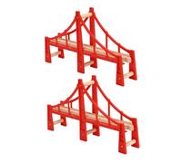 CLISPEED 2Pcs Train Bridges Lightweight Track Accessories for Boys Educational Building Blocks Compatible with Trains Safe and Easy to Connect