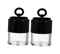 CLISPEED 2pcs Translucent Setting Powder Box Mini Makeup Containers Portable Powder Puff Case