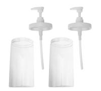 CLISPEED 2pcs Travel-sized Bottles Pump Dispenser Wide Mouth Plastic Empty Containers for Toiletries Leak for Shampoo and Lotion The Go