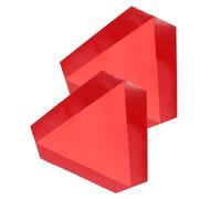 CLISPEED 2pcs Triangle Slow Moving Vehicle Signs with Reflective Edges Self Adhesive Backing Aluminum Warning Safety Signs for Cars and Trucks