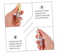 CLISPEED 2pcs Upgrade Lip Gloss Bottles Portable Empty Lip Gloss Containers with Creative Radish Tube Design Golden and Rose Gold Makeup Dispenser for Travel and gift for for for for for for