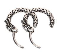 CLISPEED 2pcs Vintage Dragon Loop Earrings for Men Retro Dark Style Round Hoops Minimalist Design Accessories for Daily Wear and Parties