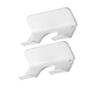 CLISPEED 2pcs Wall Mounted Hair Dryer Holder Punch Adhesive Hair Tool Organizer with Power Plug Slot Traceless Damage Blow Dryer Rack for Bathroom Bedroom Makeup and Barbershop Storage